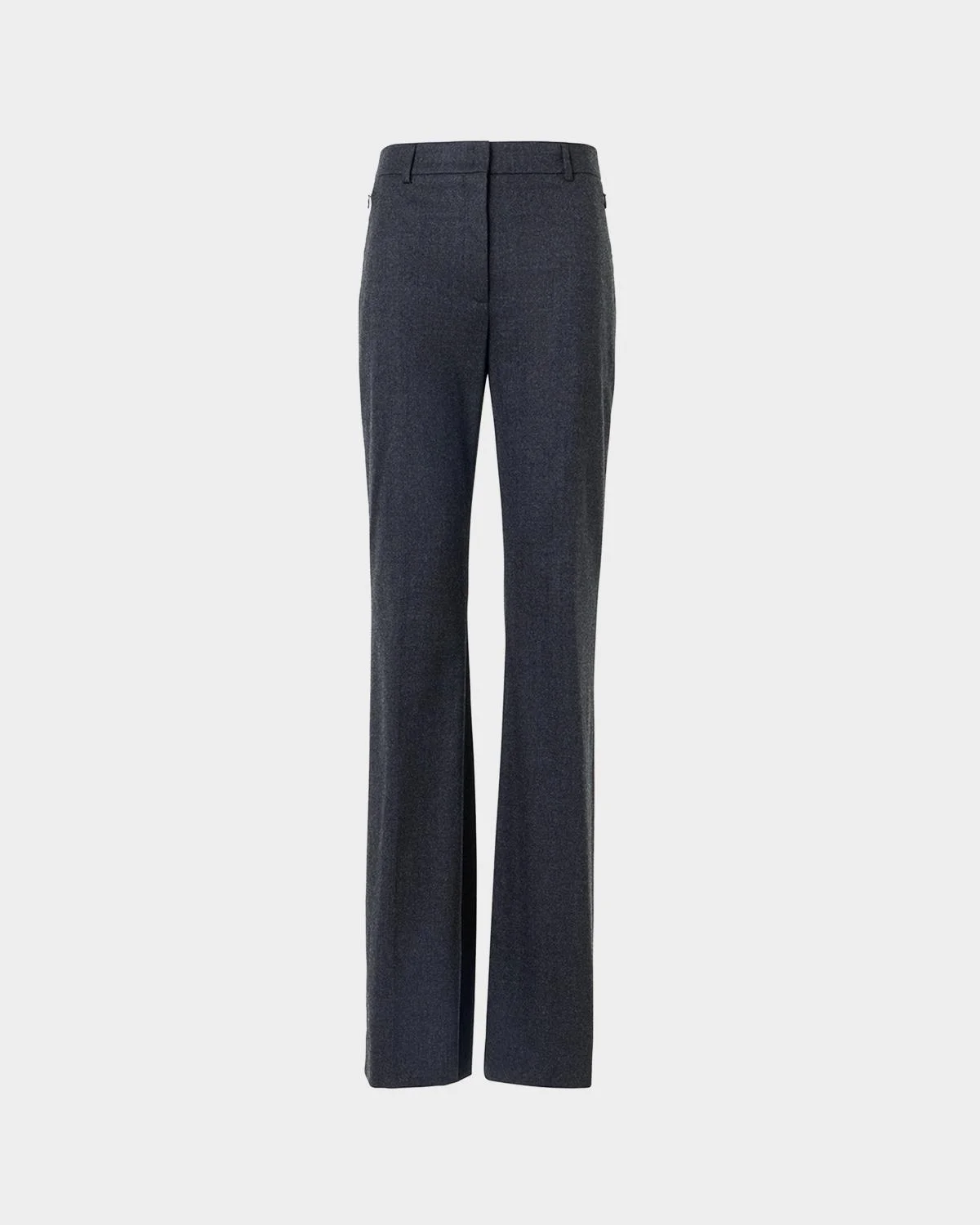 Wool Stretch Flannel Bootcut Trousers - 1
