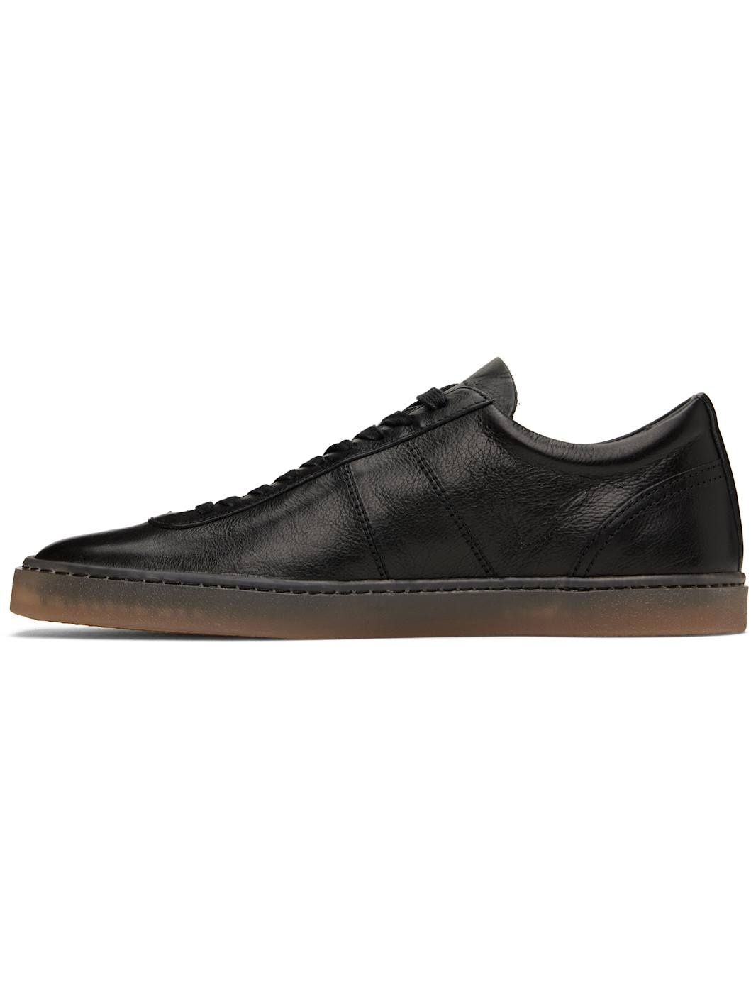 Black Linoleum Laced Up Sneakers - 3