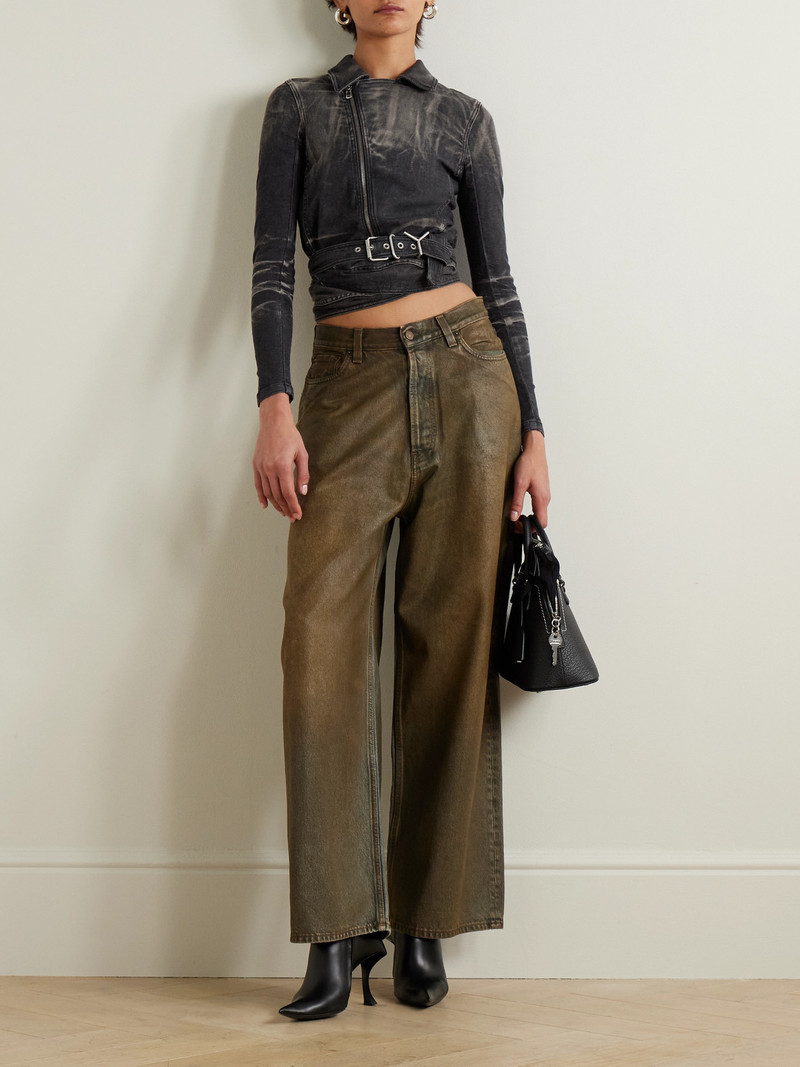 Y/Project Cutout Bleached Denim Wrap Jacket outlook