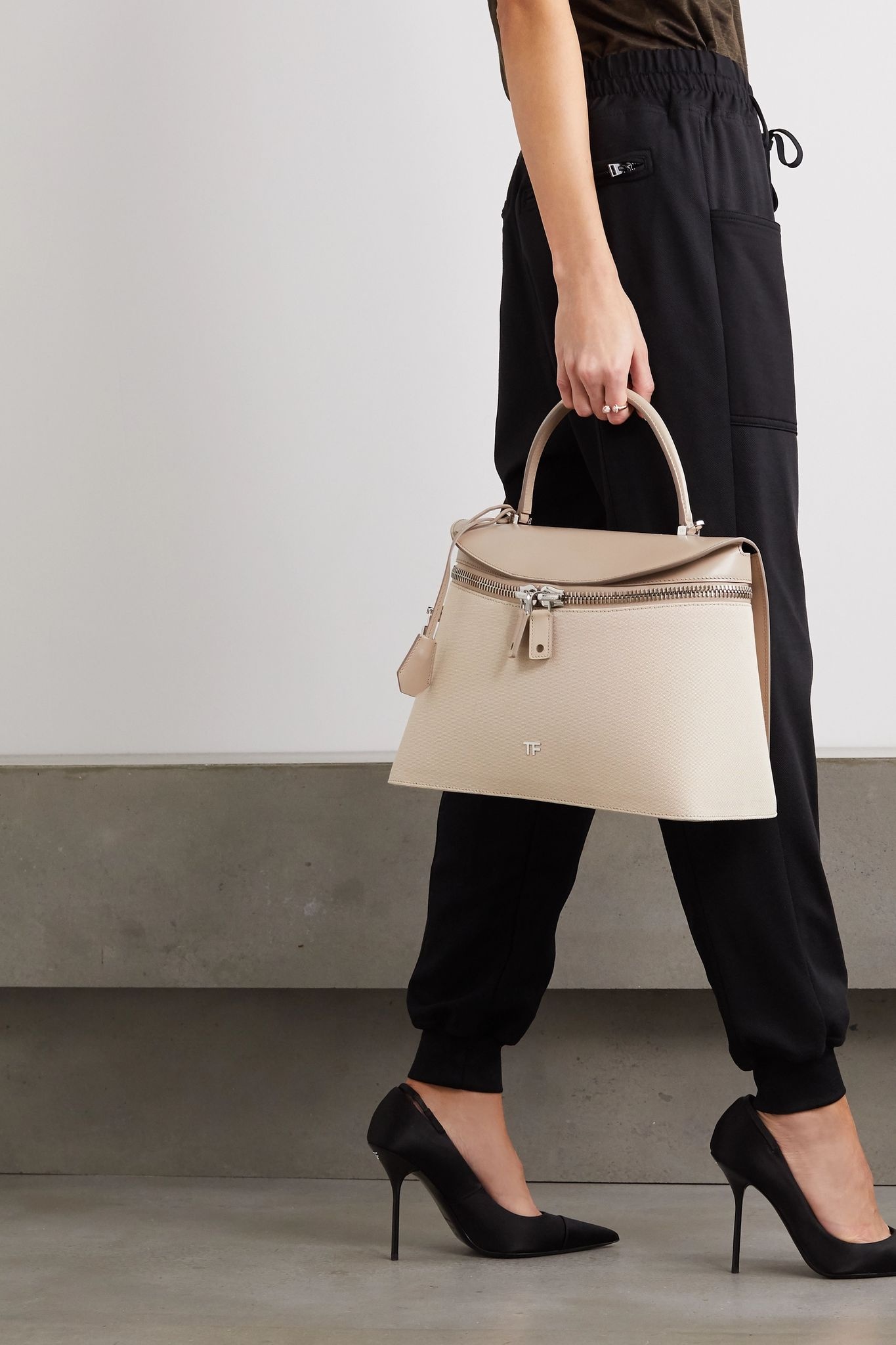 Metro medium canvas and leather tote - 2