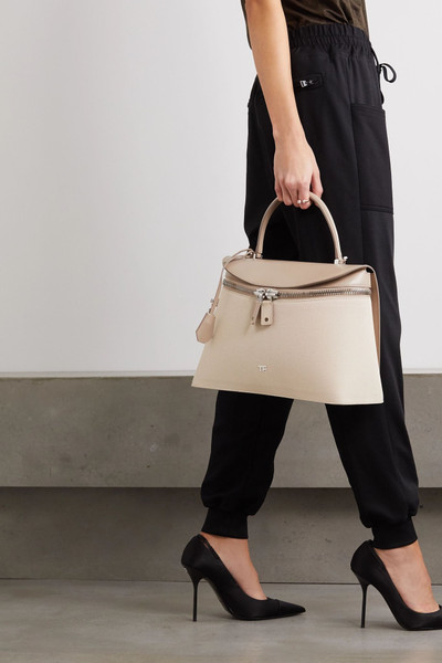 TOM FORD Metro medium canvas and leather tote outlook