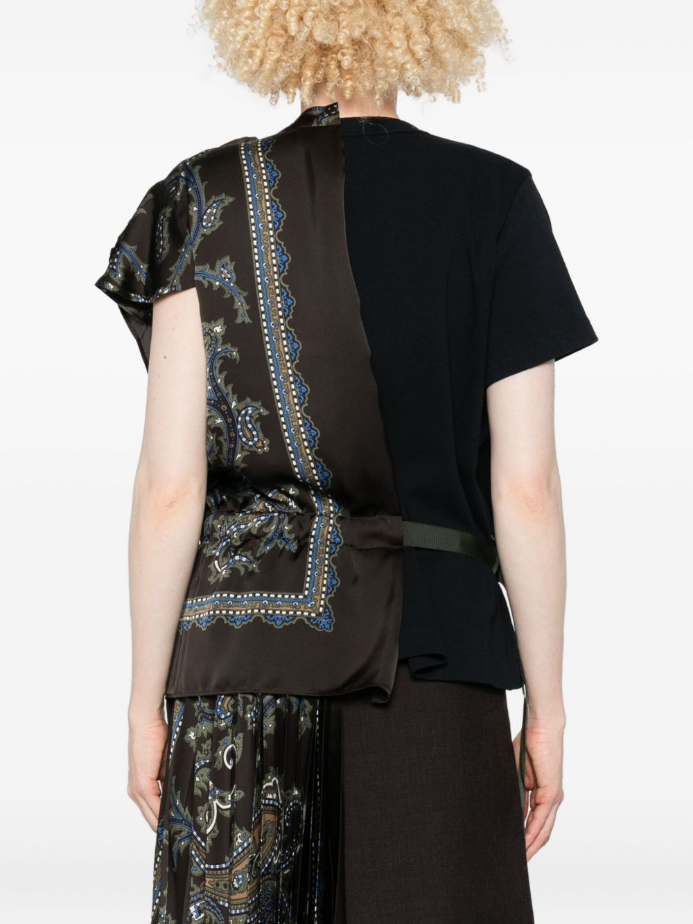 paisley-print panel top - 4