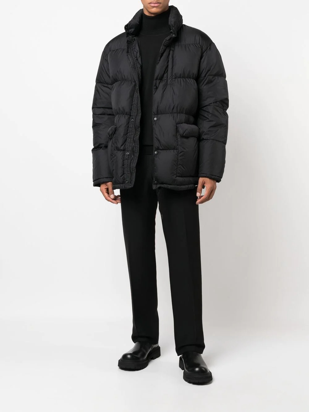 high-neck puffer-coat - 2