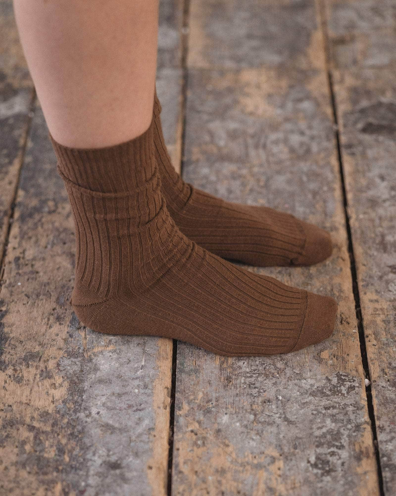 BASERANGE Rib Overankle Socks - Organic Cotton Rib outlook