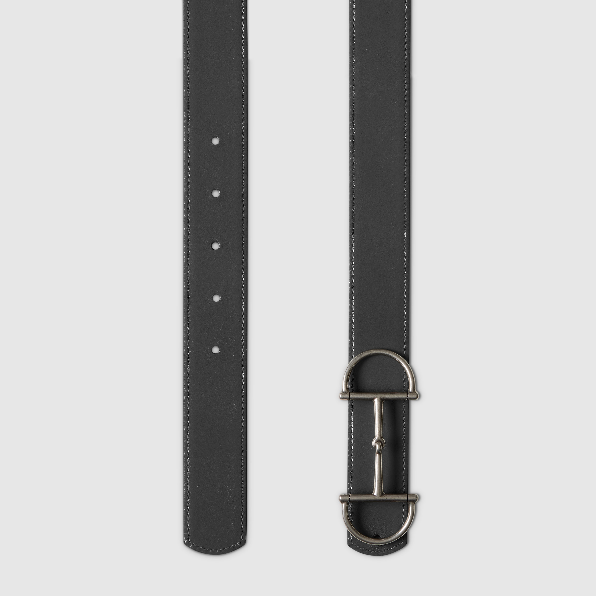 Reversible leather belt with Horsebit - 7