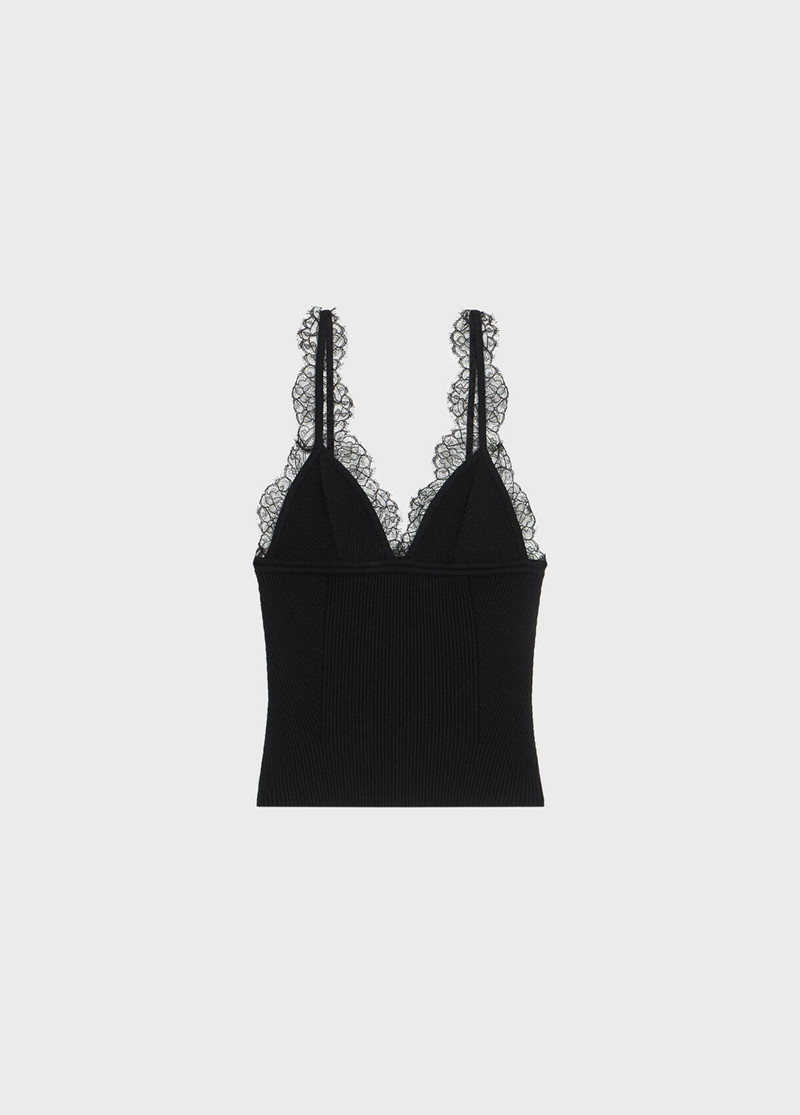 RIBBED TOP WITH LACE APPLIQUÉ 1