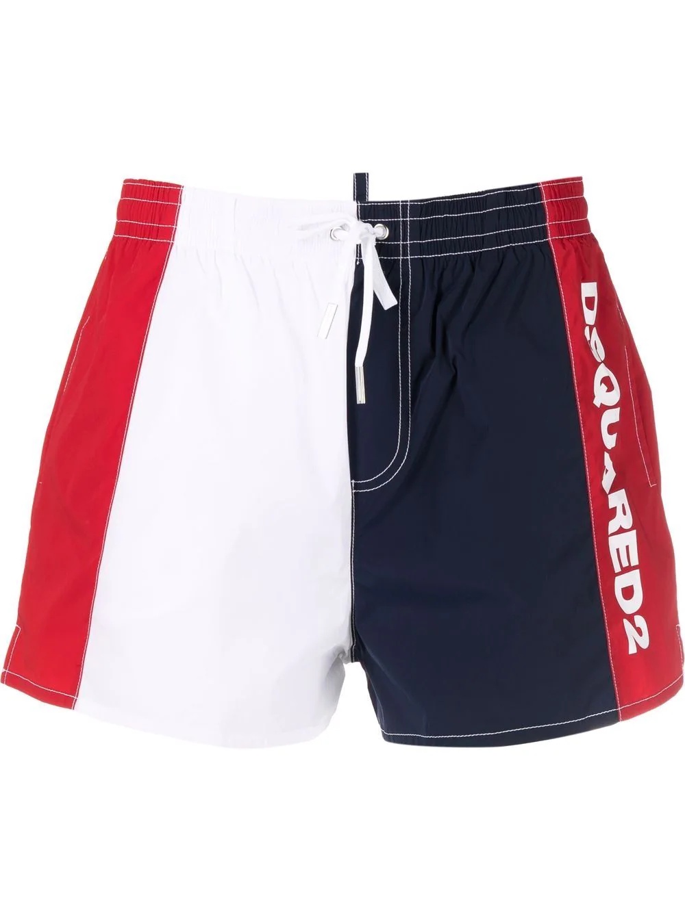 striped logo-print swim shorts - 1