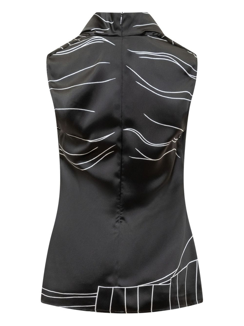 FERRAGAMO printed silk top outlook