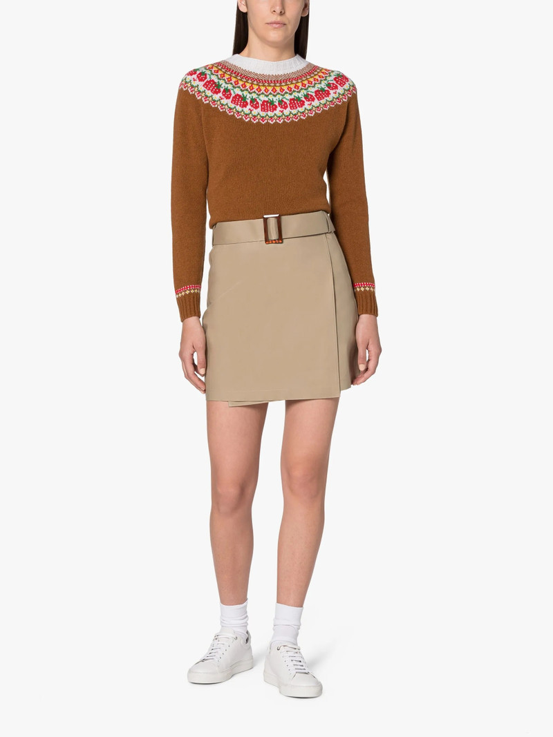 Mackintosh KELSI BROWN WOOL FAIR ISLE CREWNEK SWEATER outlook