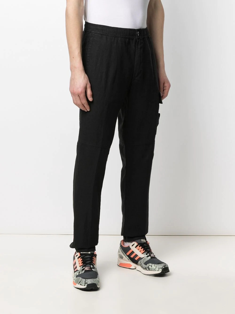 compass logo-patch trousers - 3