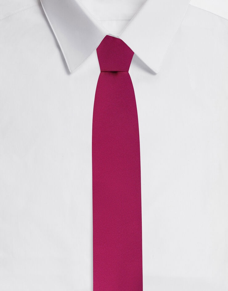 6-cm silk blade tie with DG logo embroidery - 1