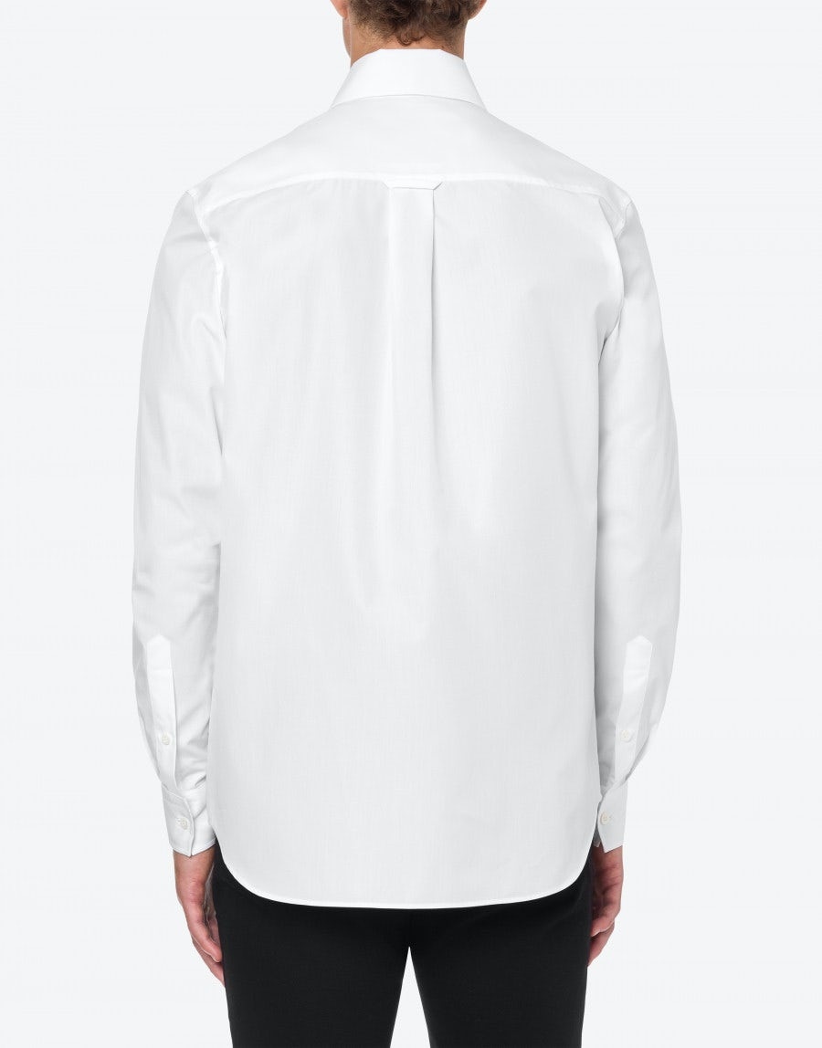 MOSCHINO SMILEY®EMBROIDERY POPLIN SHIRT - 3