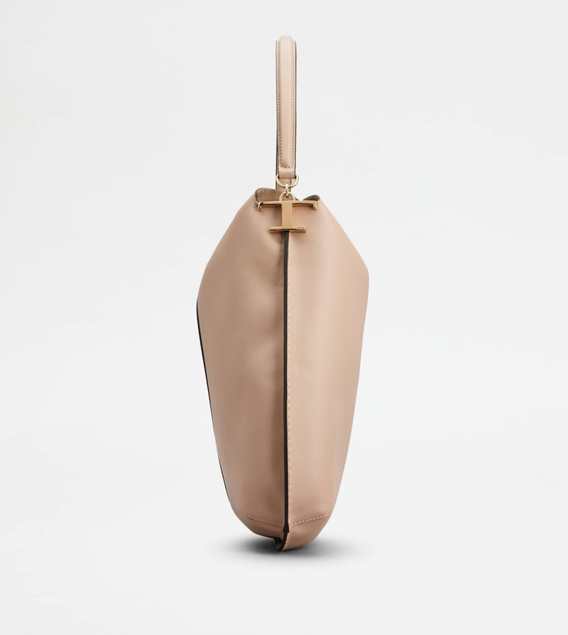 HOBO BAG TOD'S T CASE IN LEATHER LARGE - PINK 3