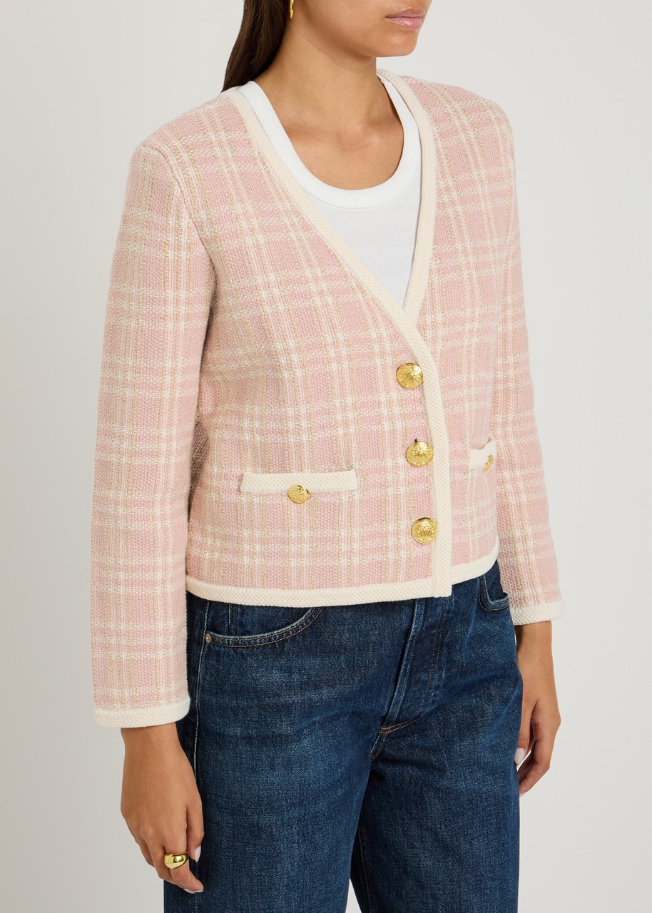 Veronica Beard Claudine Checked Cotton-blend Jacket - 2