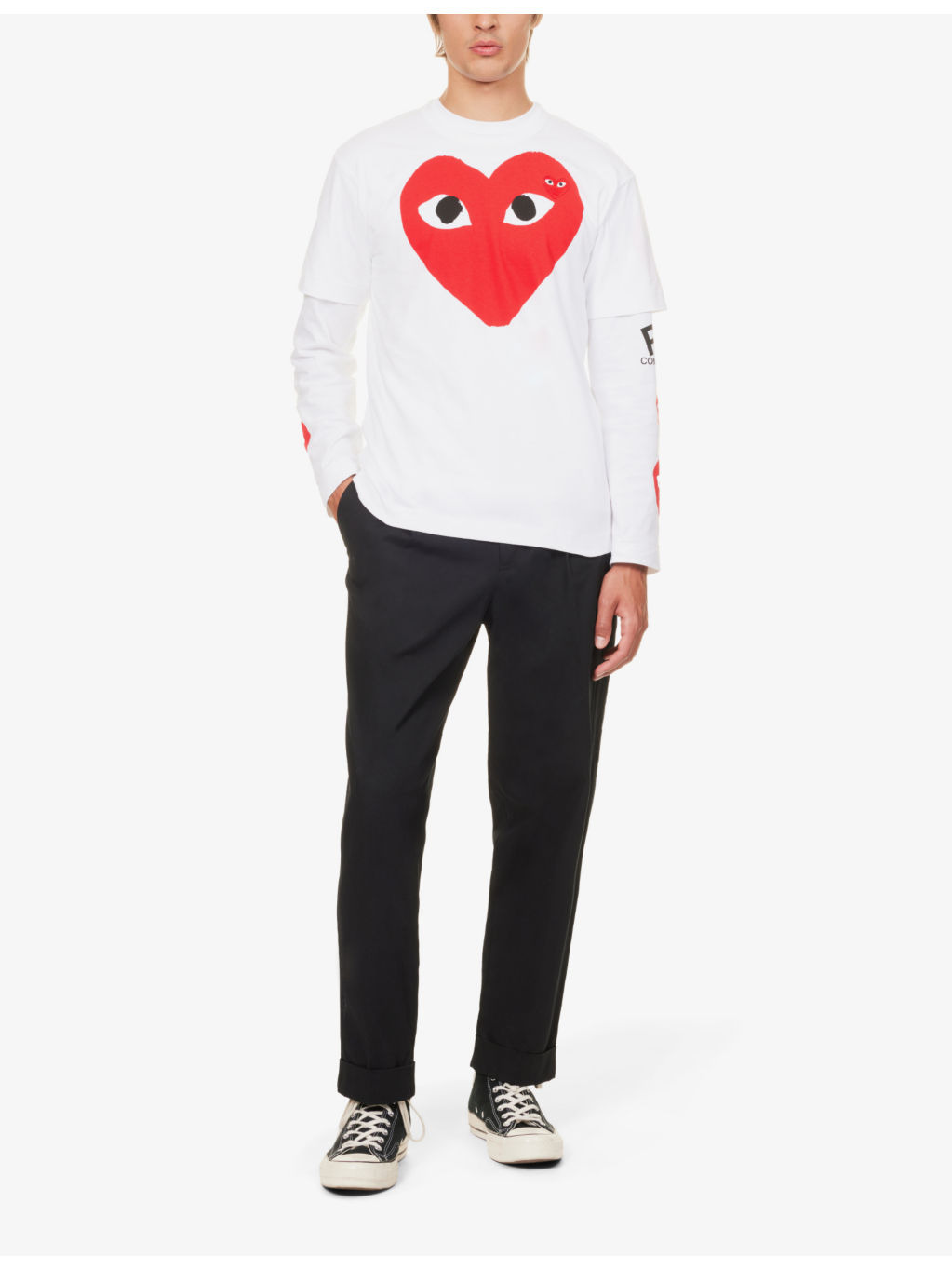 Heart logo cotton-jersey T-shirt - 3
