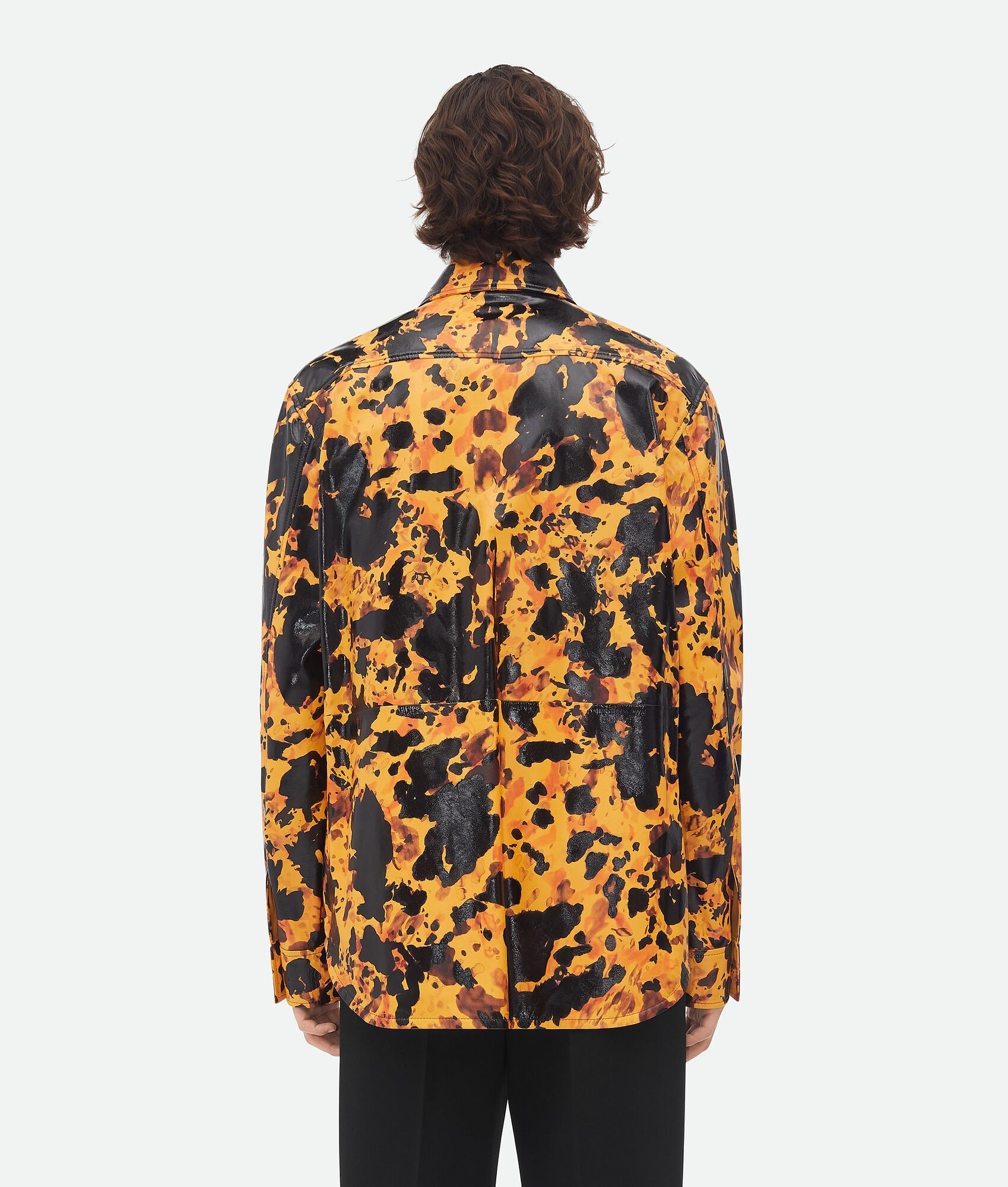 Turtle Shell Printed Leather Shirt - 3