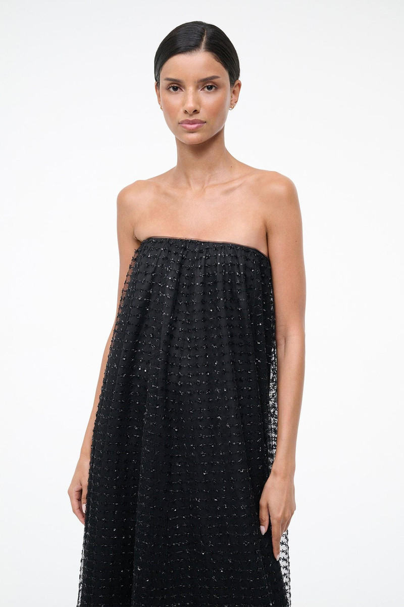 STAUD VIVIENNE DRESS STARDUST ONYX 3