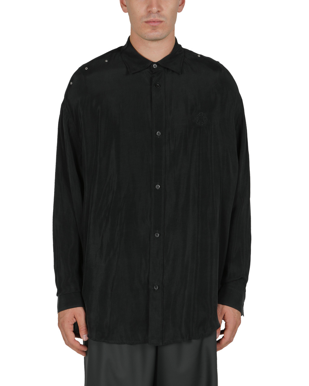 LONGSLEEVE CUPRO SHIRT WITH EYELETS - 2