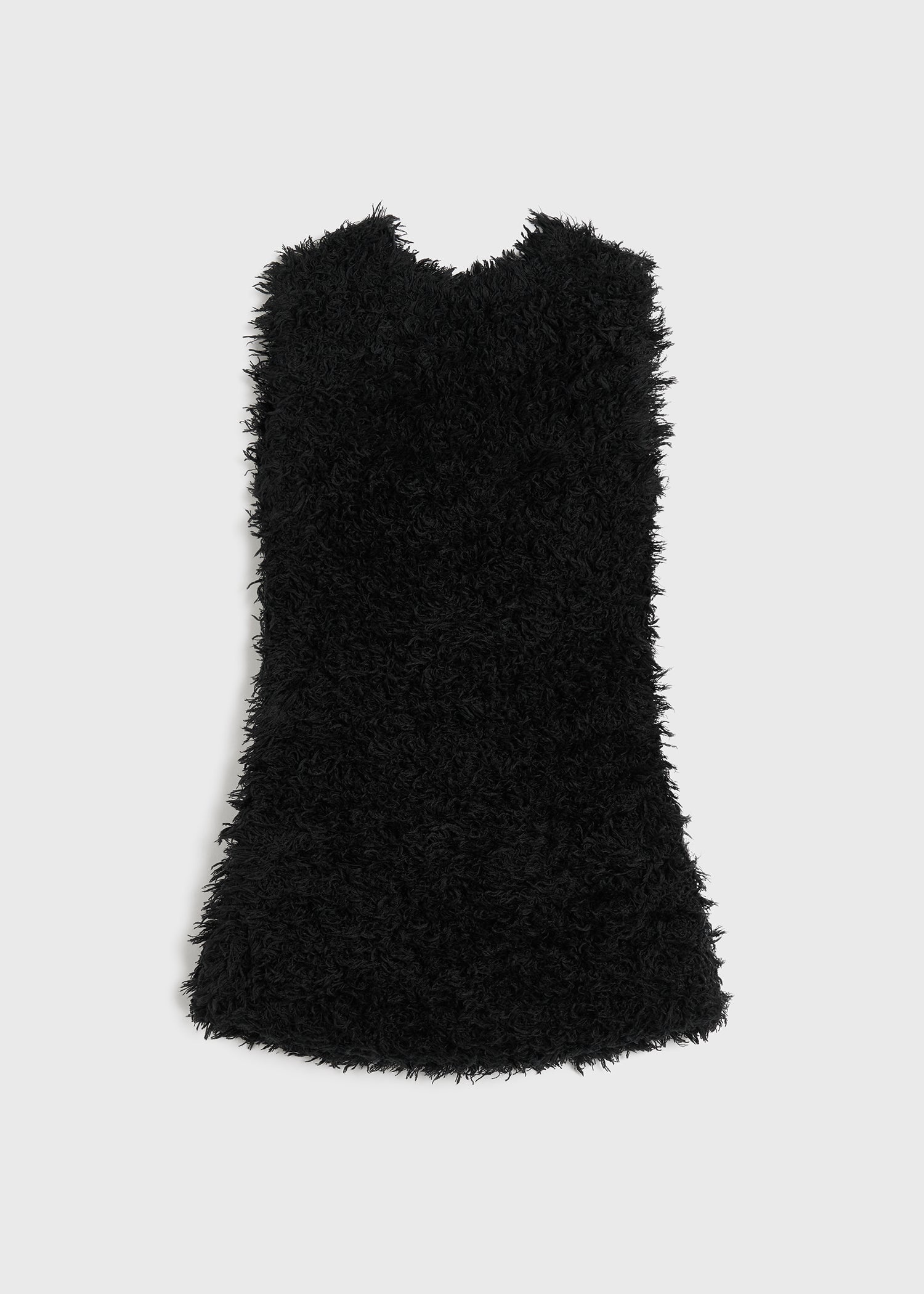 Curly mulberry silk knit black - 1