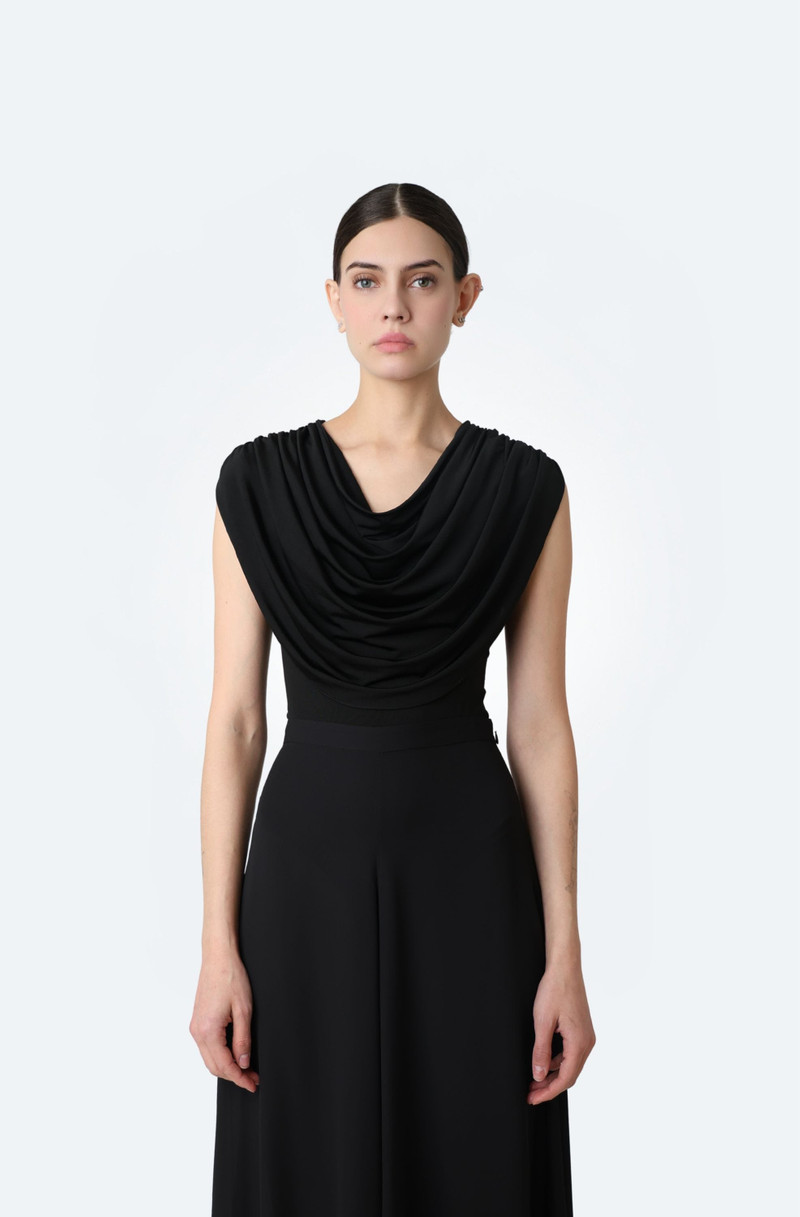 LAPOINTE Jersey Cowl Neck Bodysuit outlook