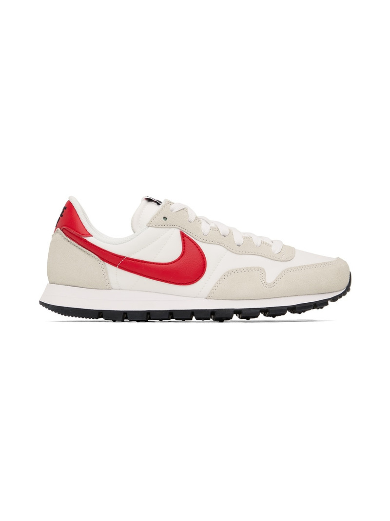 White & Red Air Pegasus 83 Sneakers - 1