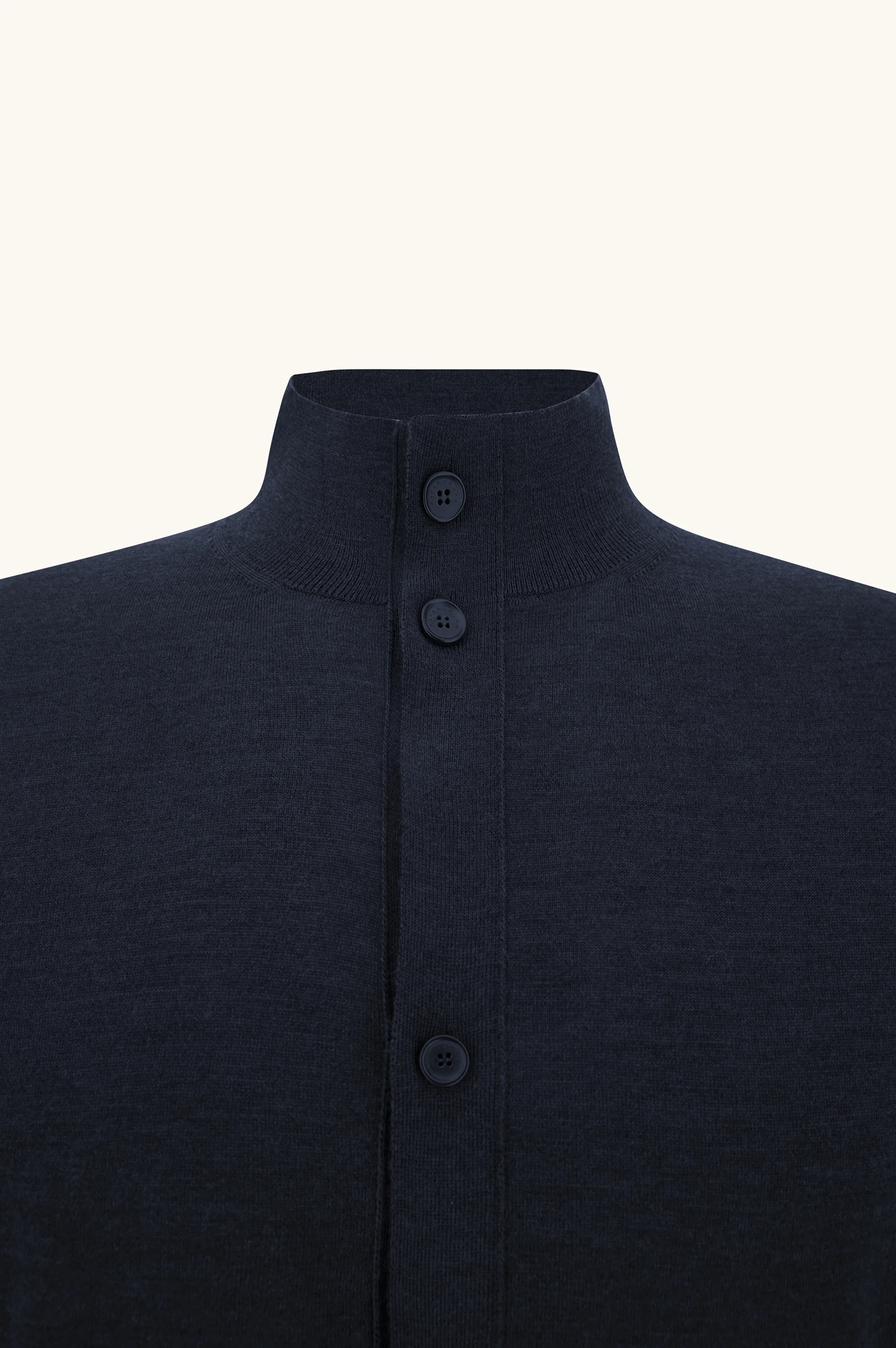 CARDIGAN IN 140'S SUPERFINE MERINO WOOL - 1