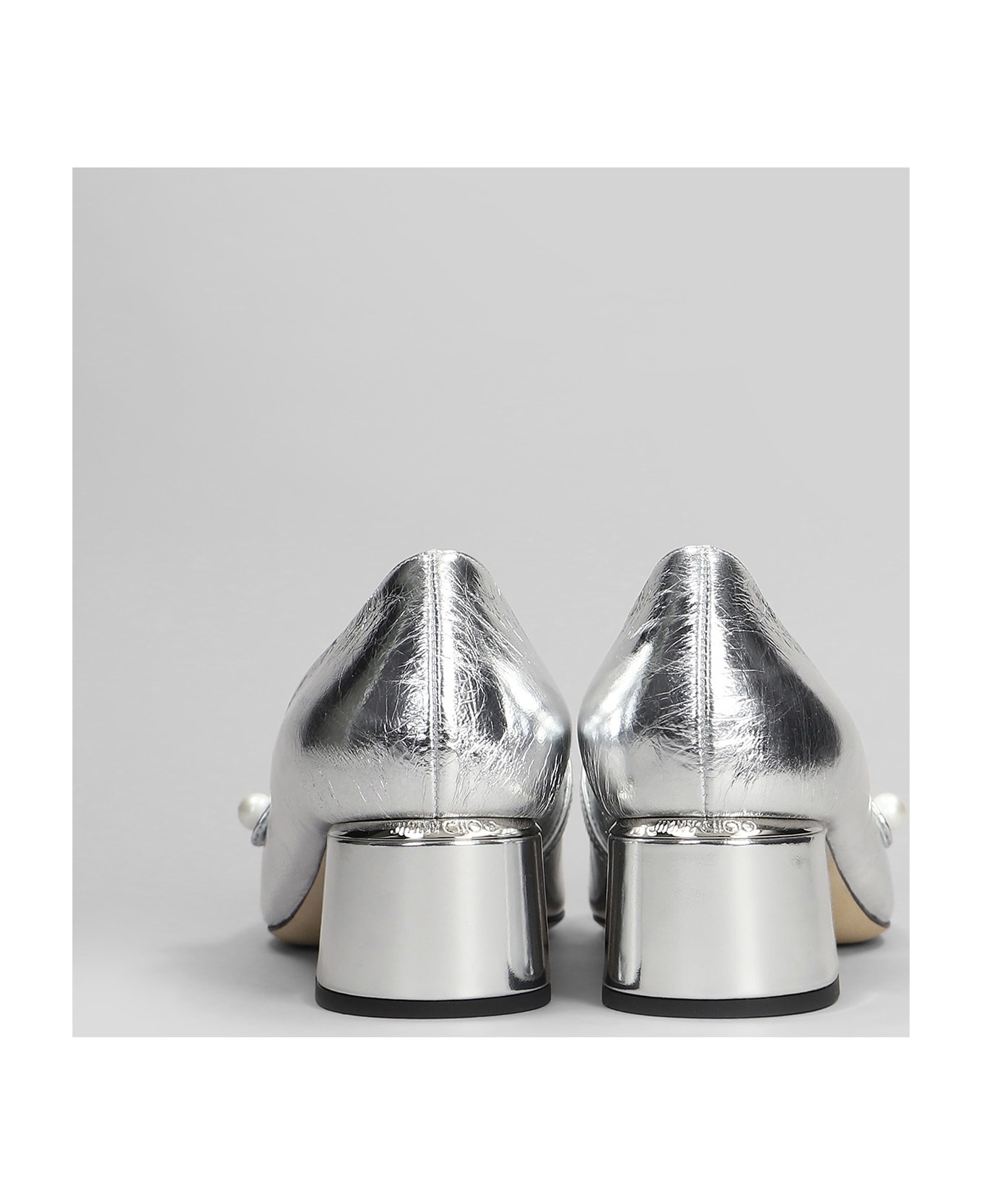 Elisa 45 Pumps In Silver Leather - 4