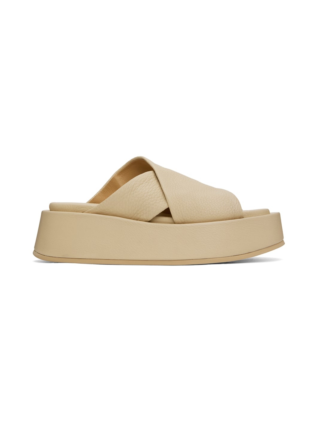 Beige Platform Sandals - 1