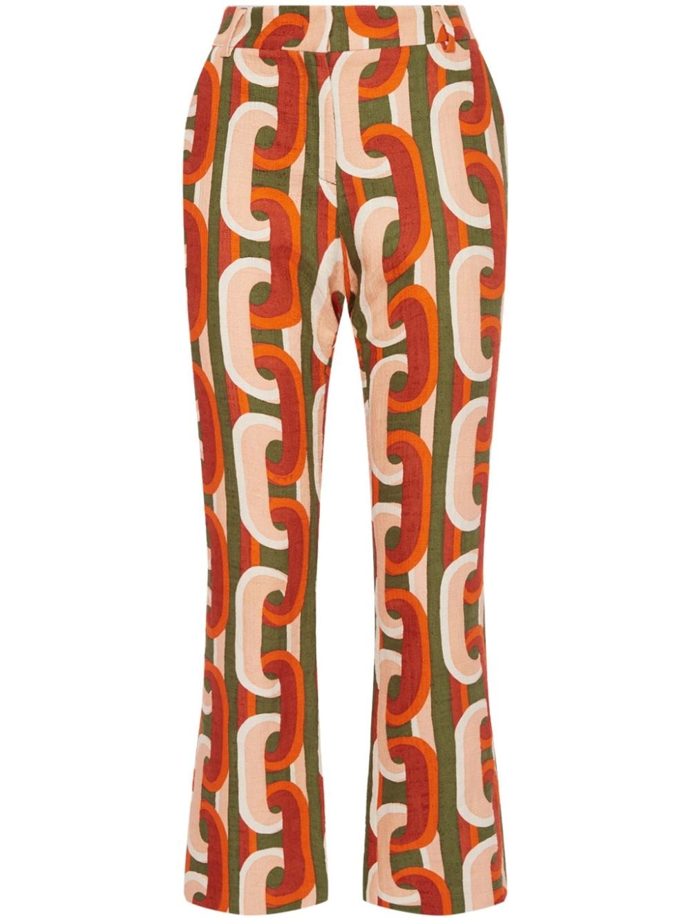 24/7 Prometheus-print kick-flare trousers - 1