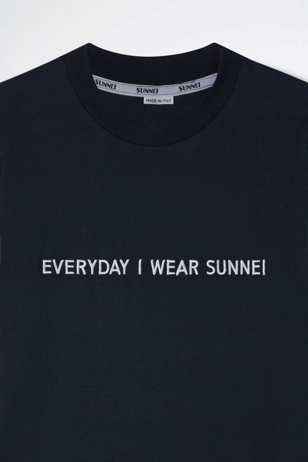 BLUE T-SHIRT WITH EVERYDAY I WEAR SUNNEI EMBROIDERY - 2