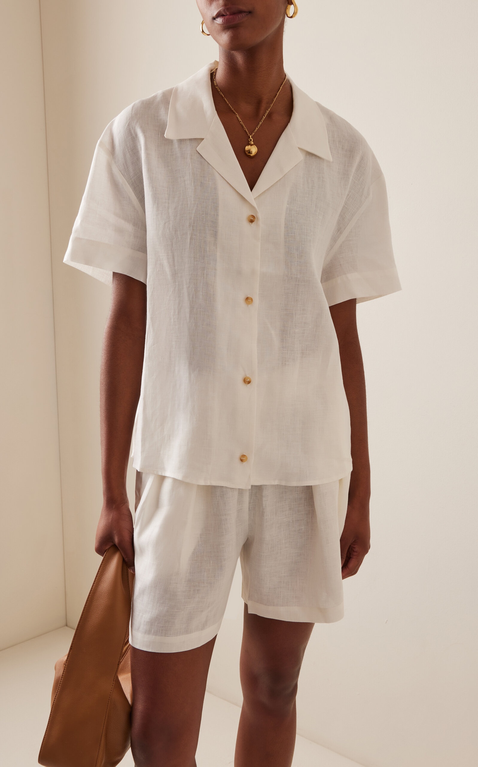 The Prague Linen Shirt ivory - 2