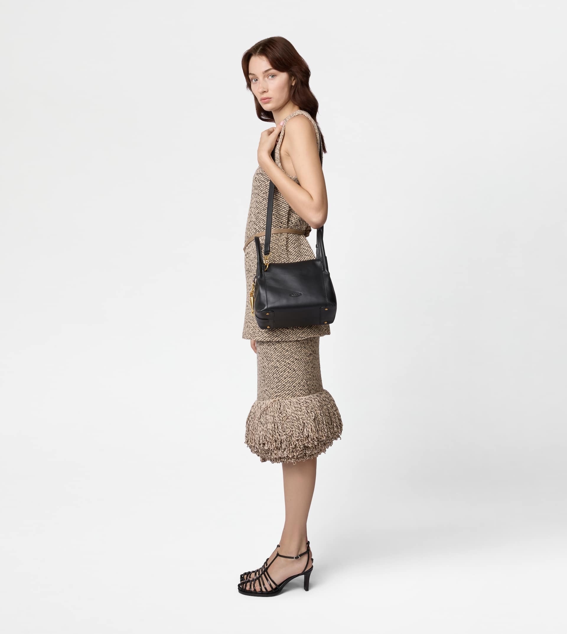 SATCHEL IN LEATHER MINI - BLACK - 10
