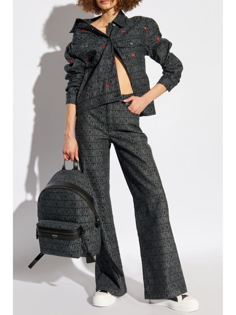 Moschino Jacquard-logo jacket outlook