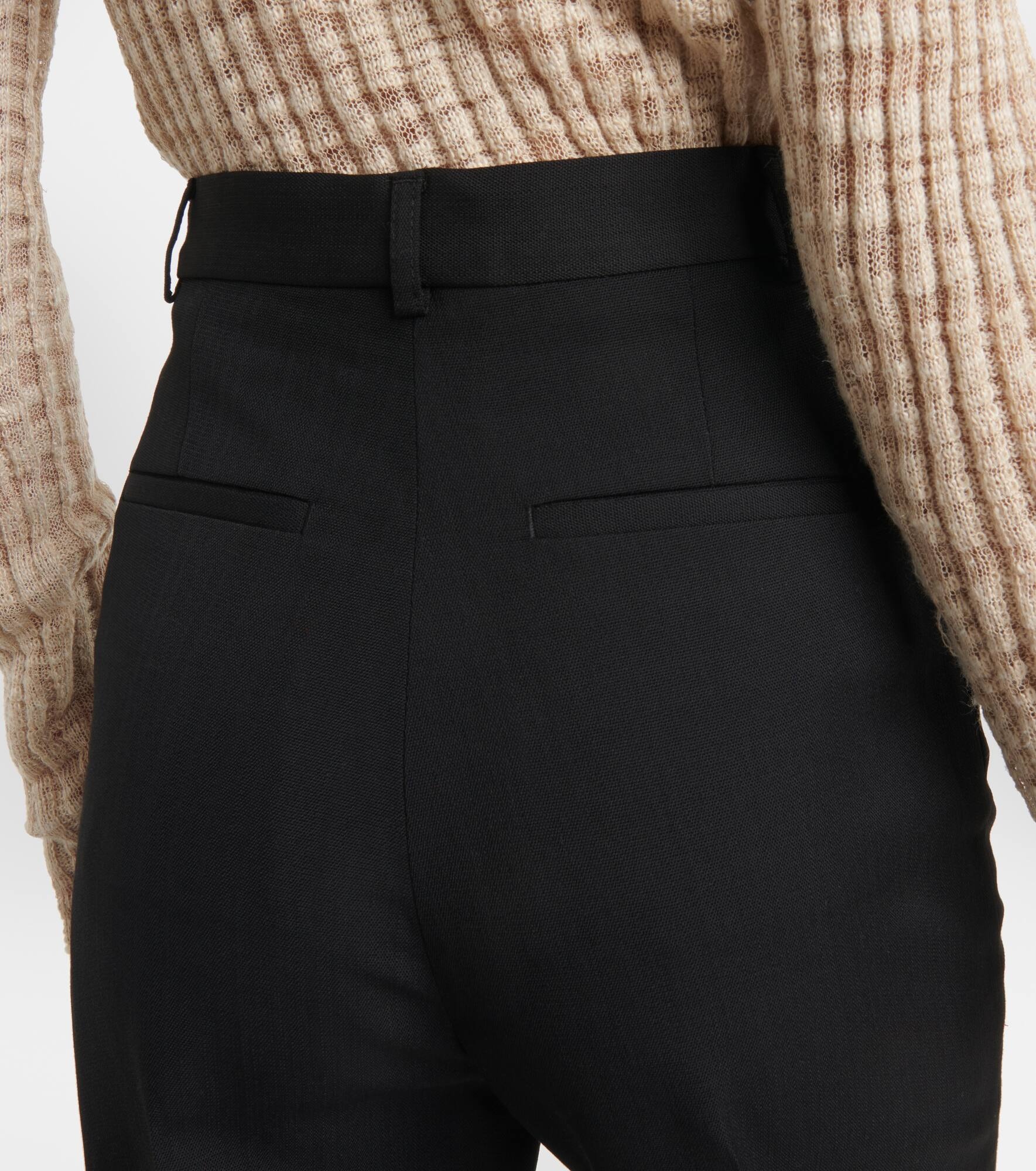 High-rise pleated straight pants - 6