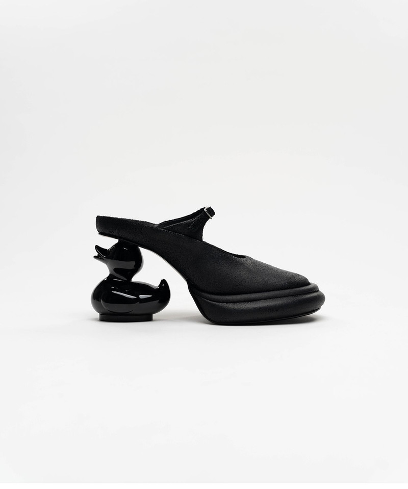 Duck Heel Suede Mule 4