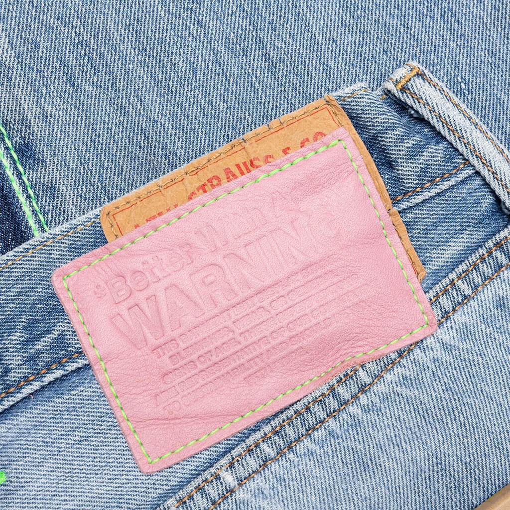 SHAM HAND-BEADED DOUBLE-WIDE DENIM - INDIGO - 4