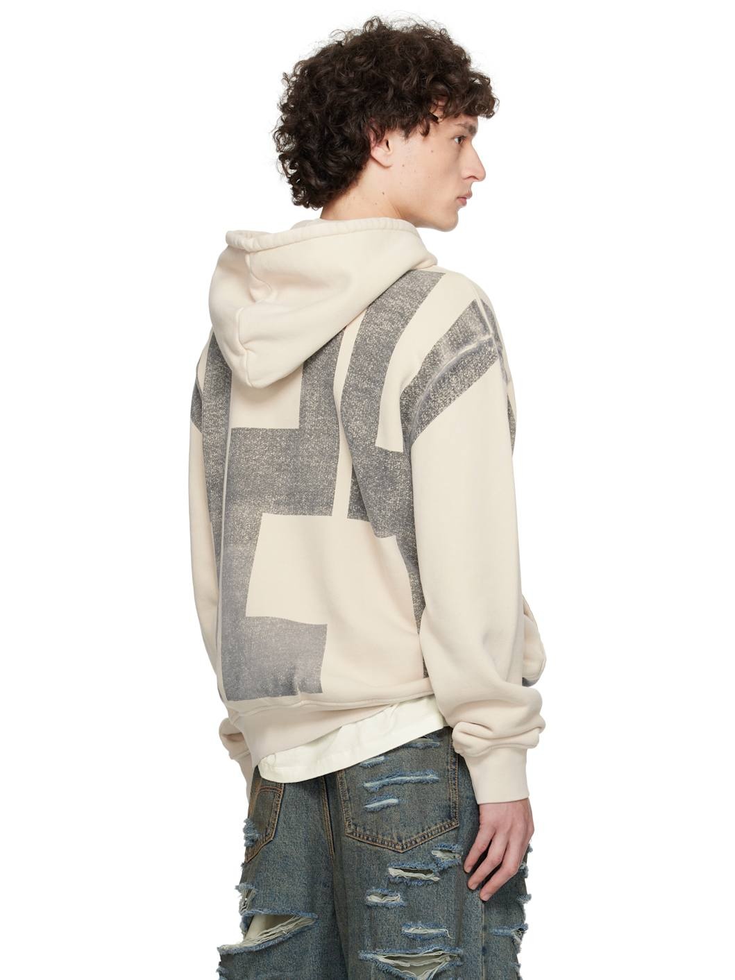 Beige '424' Block Hoodie - 3
