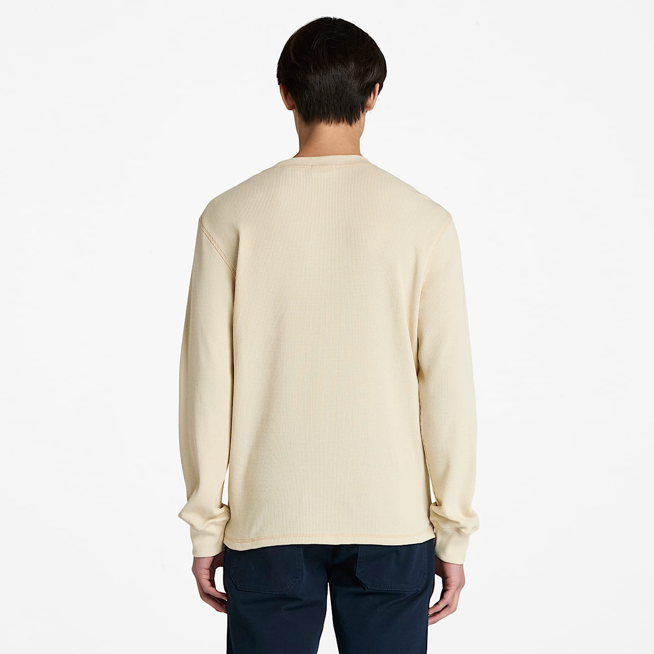 Men's Wharf River Waffle Henley Long-Sleeve Polo Shirt - 4