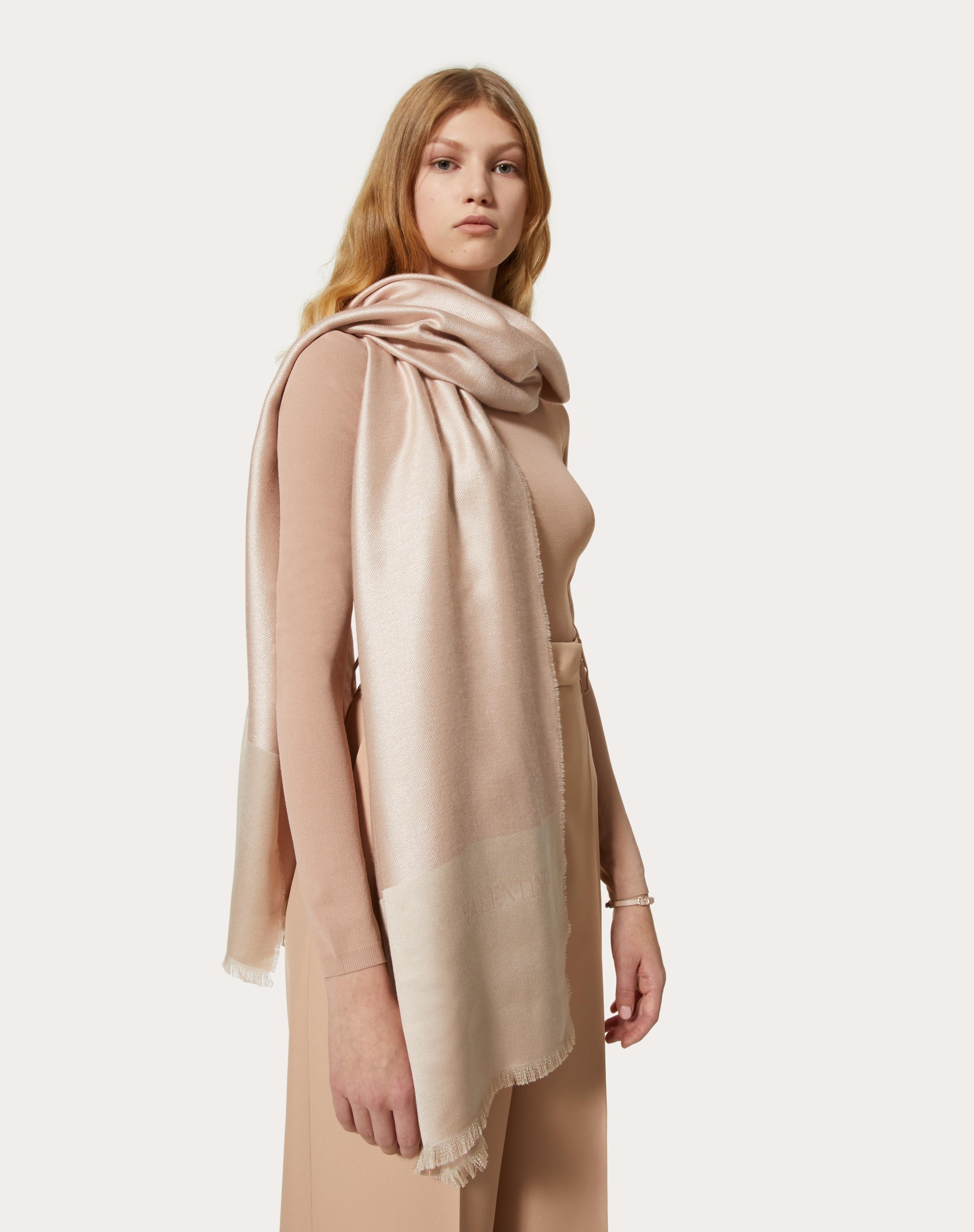 VALENTINO LUREX STOLE IN SILK AND CASHMERE - 4