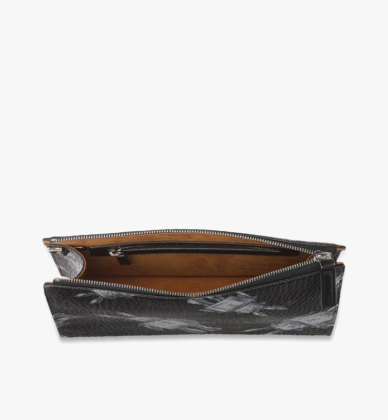 Wristlet Standing Pouch With Chain Strap in Rabot Visetos 4