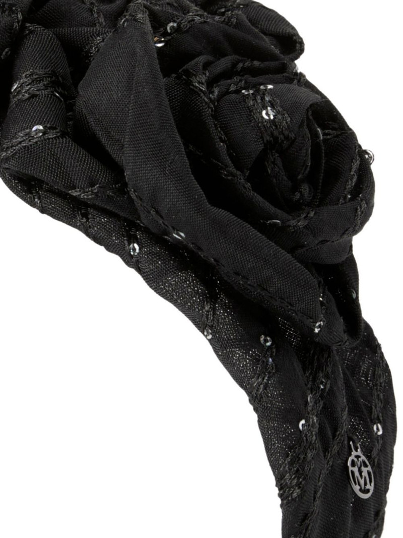 MAISON MICHEL floral-appliqué headband outlook