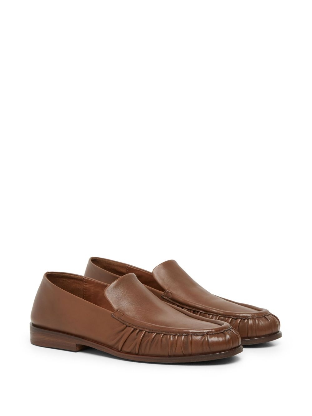 moc-stitching leather loafers - 2