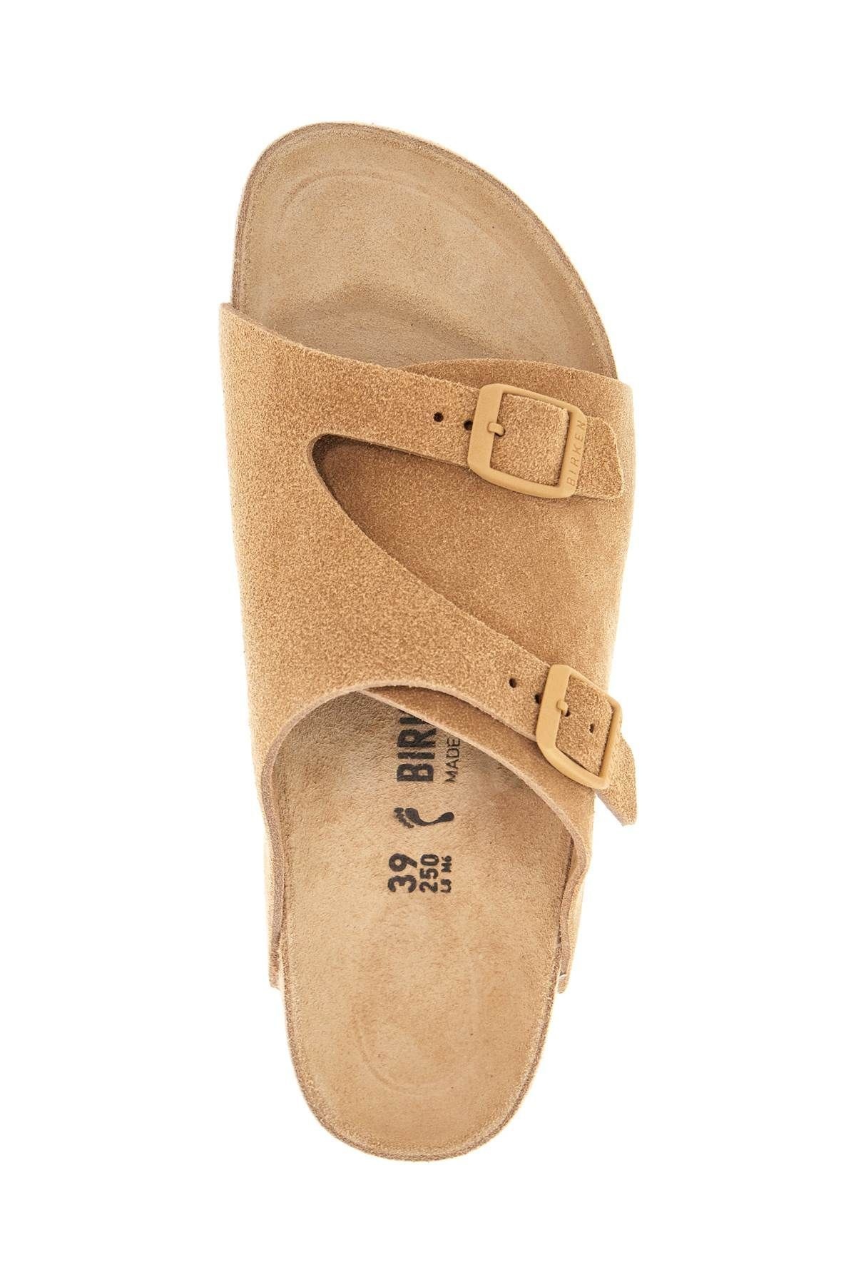 BEIGE SUEDE ZURICH SANDALS WITH ADJUSTABLE BUCKLES - 3