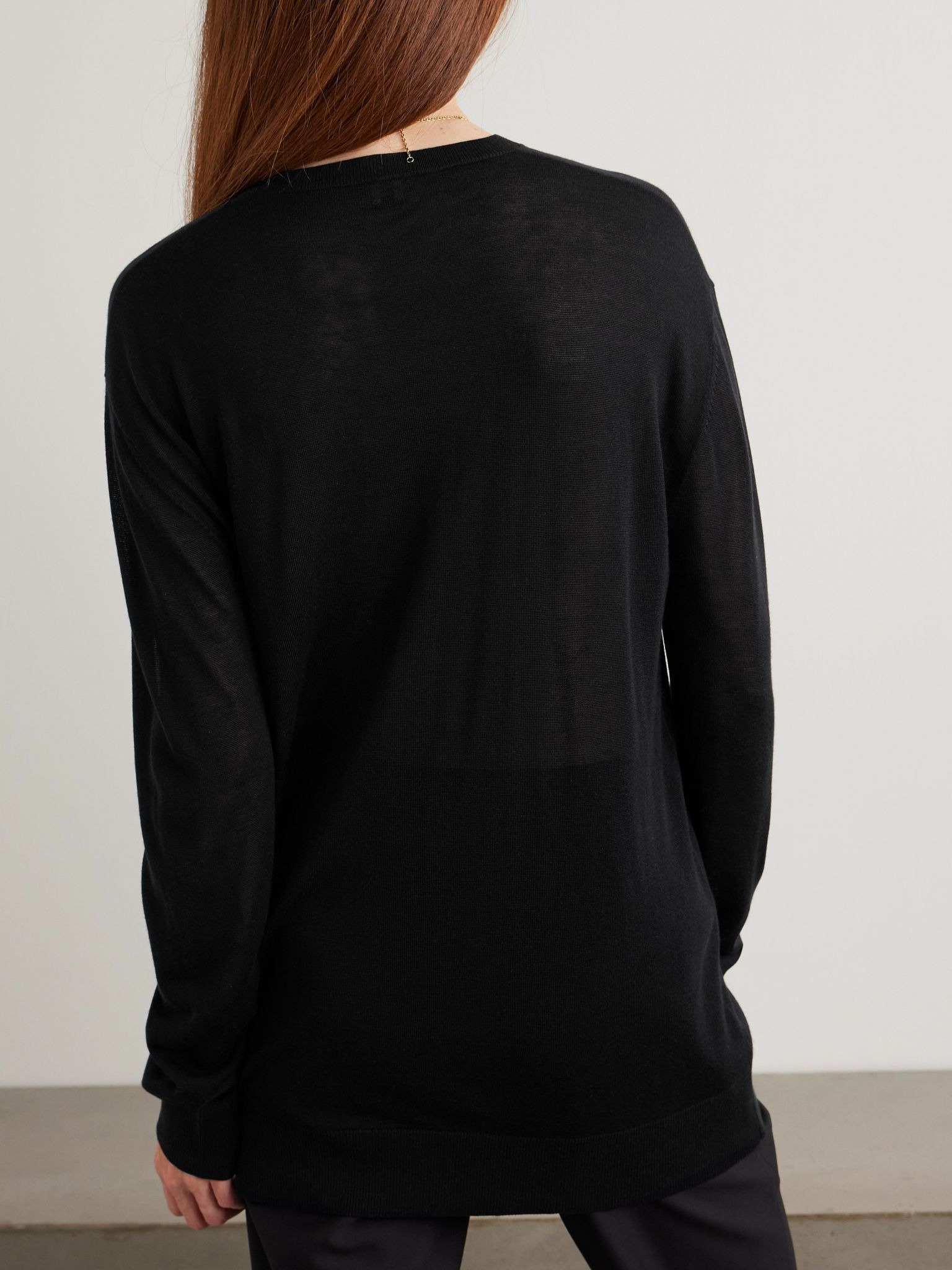 Lyocell-blend T-shirt Black - 3