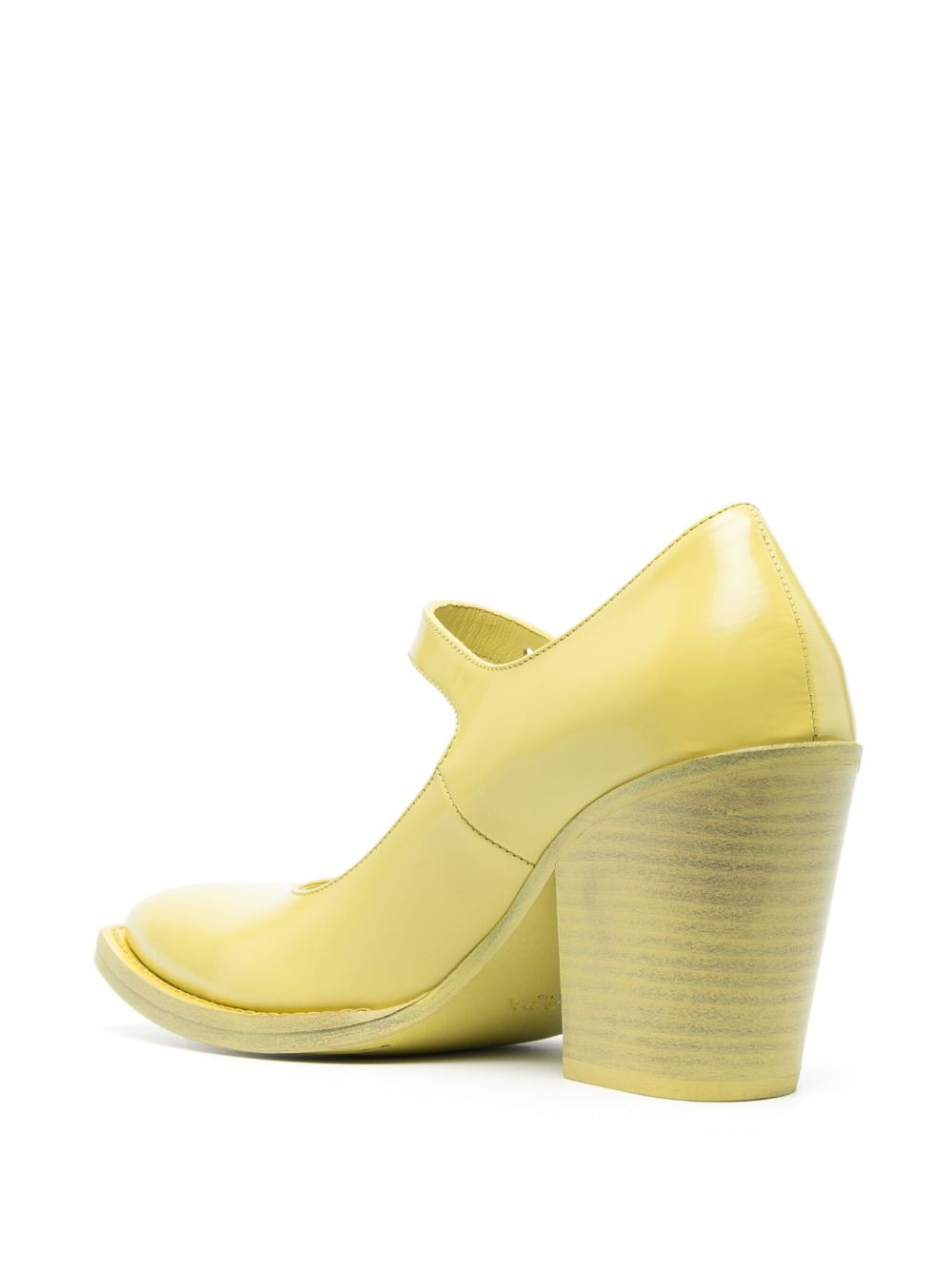 brushed leather 95mm pumps - 3
