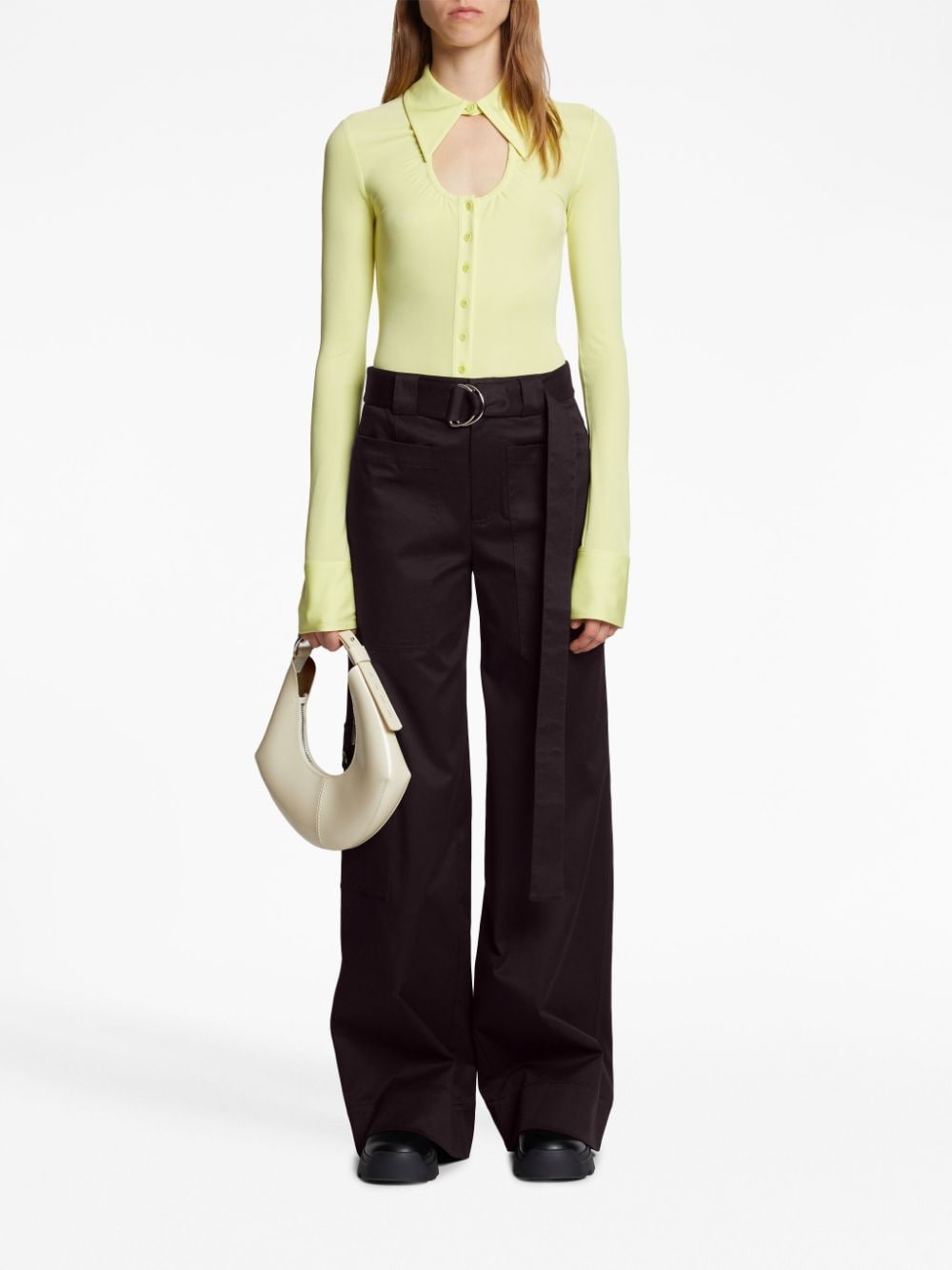 belted-waist cargo trousers - 2