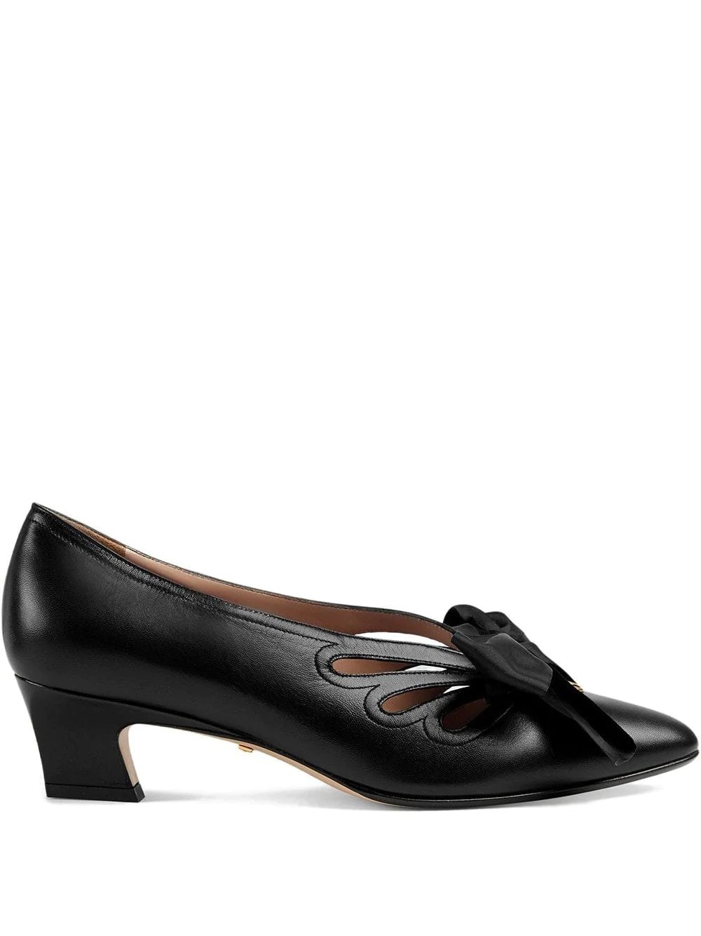 Leather pump with bow - 1