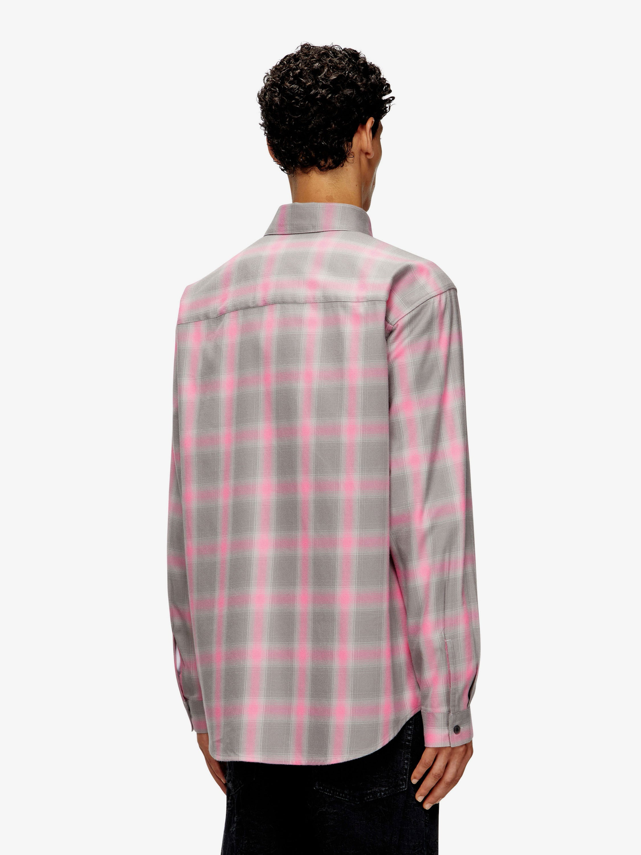Diesel S-Simply Check Cotton Blend Shirt - 4