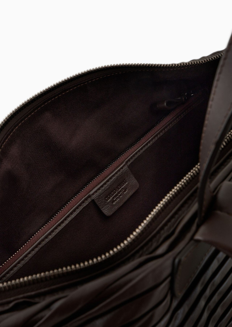 Backpack in pleated nappa leather 4