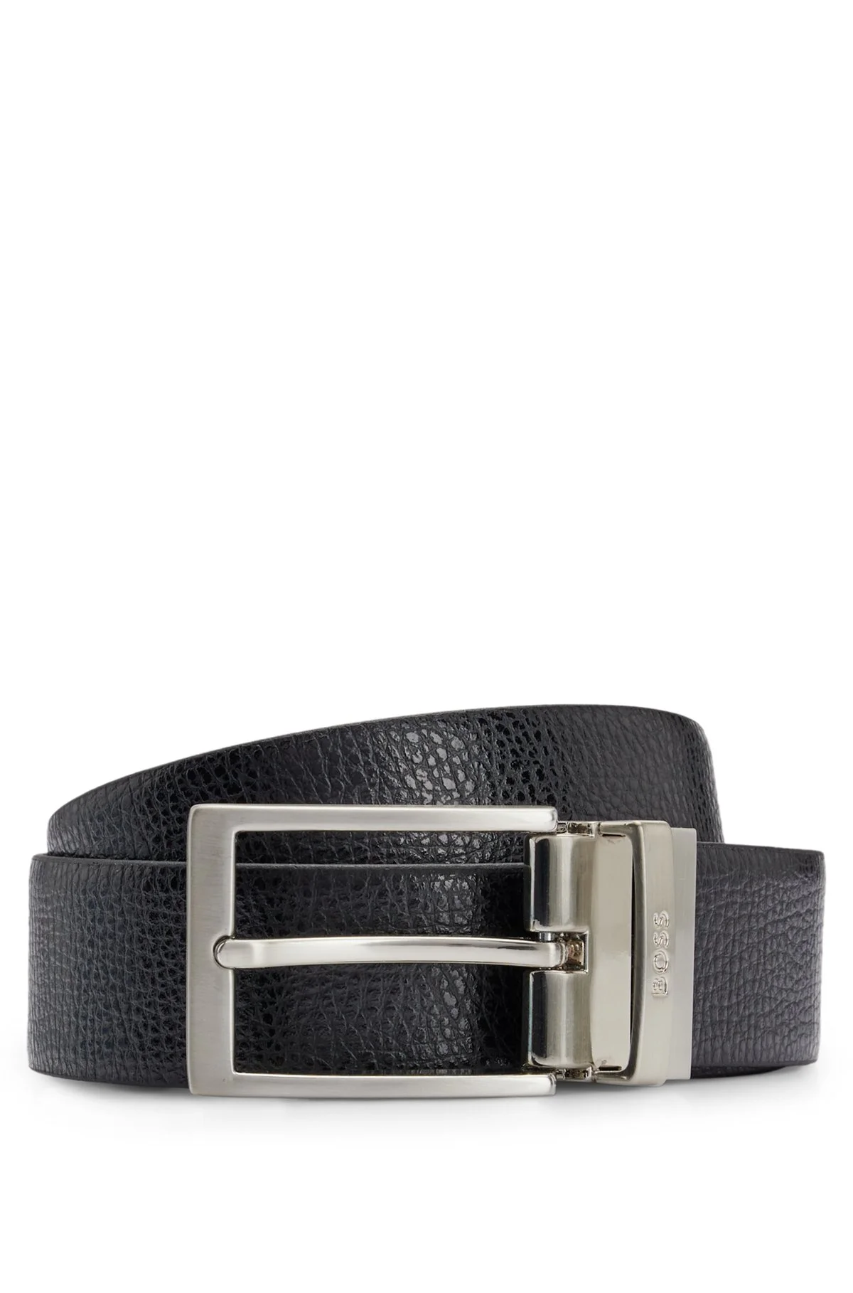 REVERSIBLE BELT IN ITALIAN LEATHER WITH BRANDED KEEPER - 1